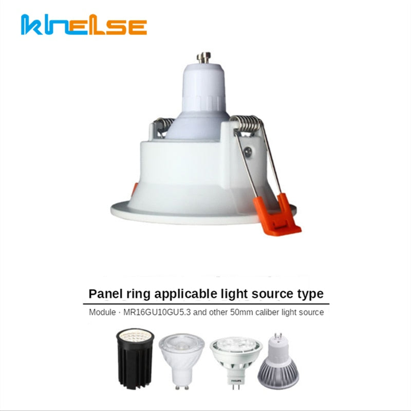 Adjustable LED Recessed Ceiling Downlight Mounting GU10/MR16 Socket Halogen Lamp Holder Base Frame Spot Lights Fitting Fixtures