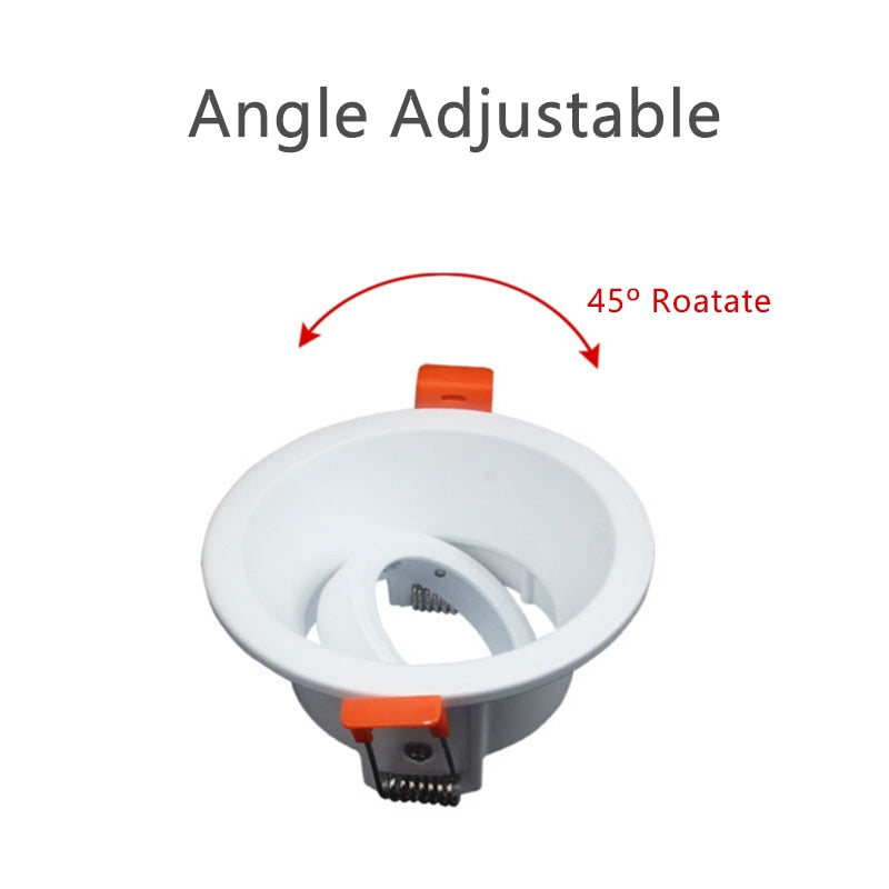 Adjustable LED Recessed Ceiling Downlight Mounting GU10/MR16 Socket Halogen Lamp Holder Base Frame Spot Lights Fitting Fixtures