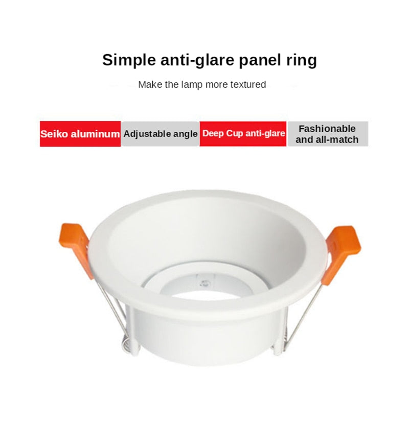 Adjustable LED Recessed Ceiling Downlight Mounting GU10/MR16 Socket Halogen Lamp Holder Base Frame Spot Lights Fitting Fixtures