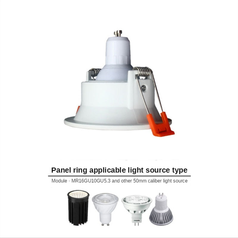 Adjustable LED Recessed Ceiling Downlight Mounting GU10/MR16 Socket Halogen Lamp Holder Base Frame Spot Lights Fitting Fixtures
