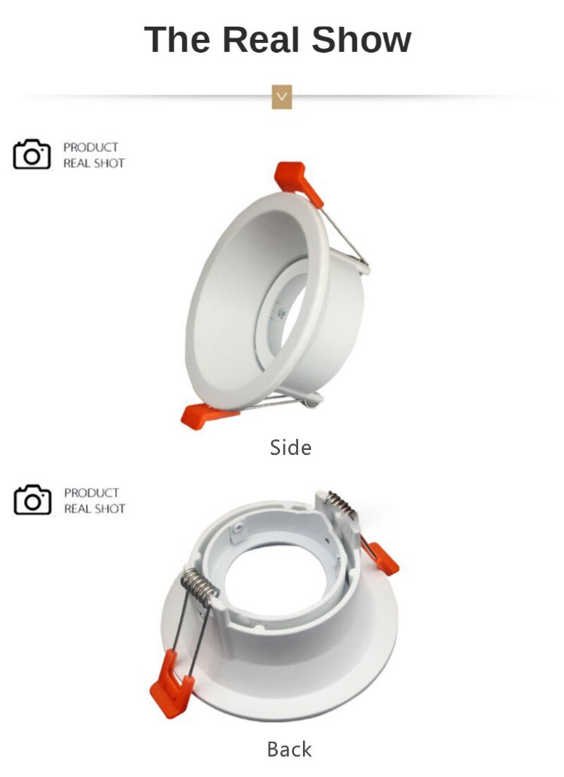 Adjustable LED Recessed Ceiling Downlight Mounting GU10/MR16 Socket Halogen Lamp Holder Base Frame Spot Lights Fitting Fixtures