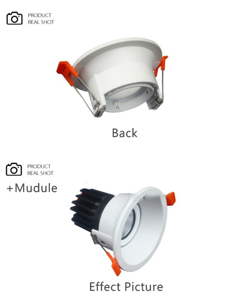 Adjustable LED Recessed Ceiling Downlight Mounting GU10/MR16 Socket Halogen Lamp Holder Base Frame Spot Lights Fitting Fixtures