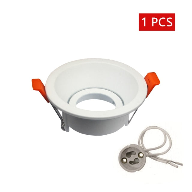 Adjustable LED Recessed Ceiling Downlight Mounting GU10/MR16 Socket Halogen Lamp Holder Base Frame Spot Lights Fitting Fixtures