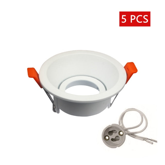 Adjustable LED Recessed Ceiling Downlight Mounting GU10/MR16 Socket Halogen Lamp Holder Base Frame Spot Lights Fitting Fixtures