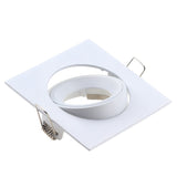 Zinc Alloy Square White/Satin Nickel Recessed LED Ceiling Adjustable Frame MR16 GU10 Bulb Fixture Fitting Downlight Holder