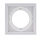 White Square Recessed Downlight Fitting Hole Ceiling AR111 Fitting Aluminum Led Ceiling Spot Down Light Housing