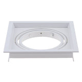 White Square Recessed Downlight Fitting Hole Ceiling AR111 Fitting Aluminum Led Ceiling Spot Down Light Housing