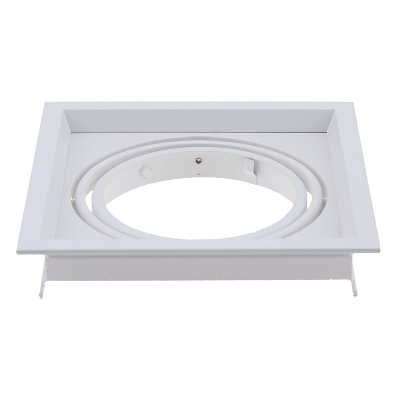 White Square Recessed Downlight Fitting Hole Ceiling AR111 Fitting Aluminum Led Ceiling Spot Down Light Housing