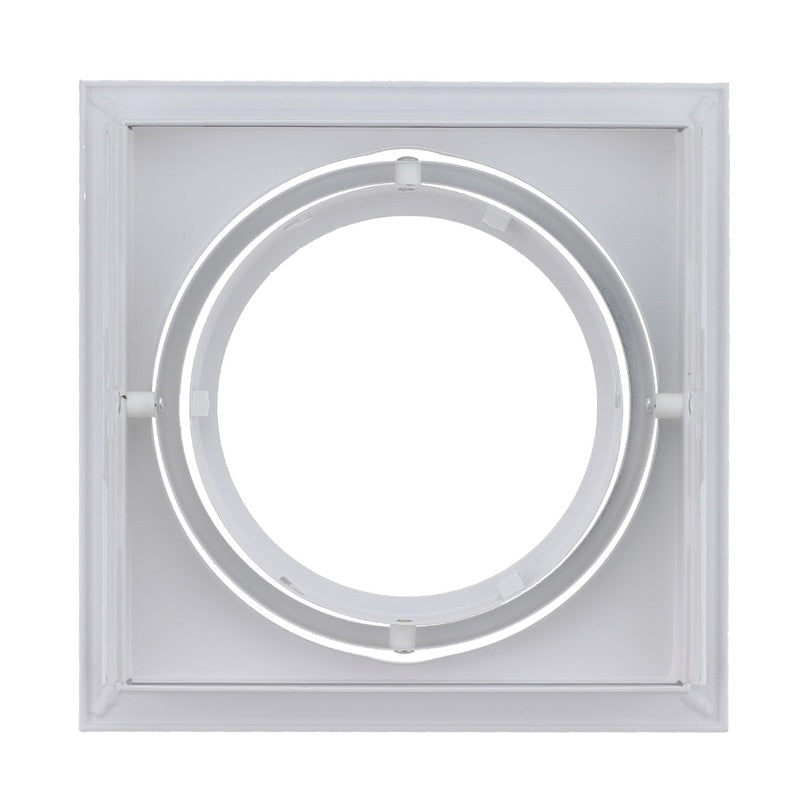 White Square Recessed Downlight Fitting Hole Ceiling AR111 Fitting Aluminum Led Ceiling Spot Down Light Housing