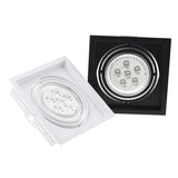 White Square Recessed Downlight Fitting Hole Ceiling AR111 Fitting Aluminum Led Ceiling Spot Down Light Housing