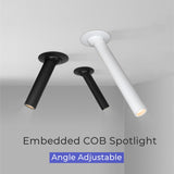 Modern Recessed LED Ceiling Lamp Long Tube 7W COB Dimmable Downlight AC85-265V Rotatable Living Room Aisle Spot Lighting Fixture