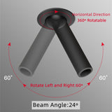 Modern Recessed LED Ceiling Lamp Long Tube 7W COB Dimmable Downlight AC85-265V Rotatable Living Room Aisle Spot Lighting Fixture