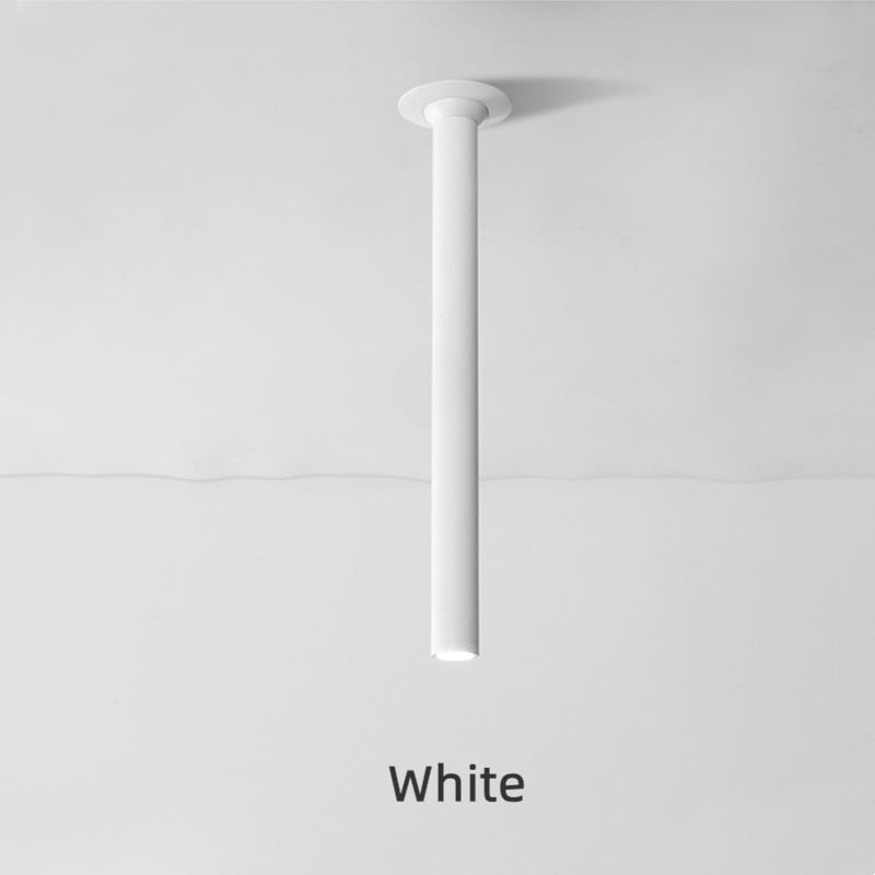 Modern Recessed LED Ceiling Lamp Long Tube 7W COB Dimmable Downlight AC85-265V Rotatable Living Room Aisle Spot Lighting Fixture