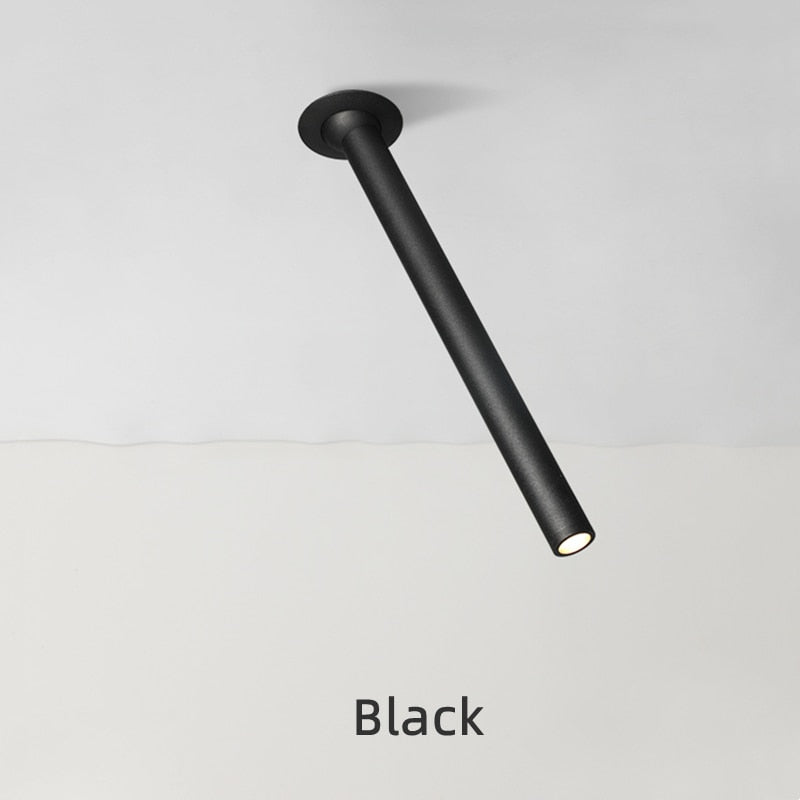 Modern Recessed LED Ceiling Lamp Long Tube 7W COB Dimmable Downlight AC85-265V Rotatable Living Room Aisle Spot Lighting Fixture