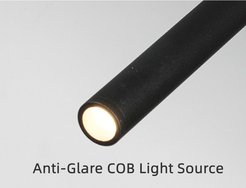 Modern Recessed LED Ceiling Lamp Long Tube 7W COB Dimmable Downlight AC85-265V Rotatable Living Room Aisle Spot Lighting Fixture