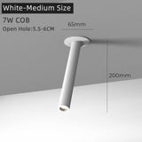 Modern Recessed LED Ceiling Lamp Long Tube 7W COB Dimmable Downlight AC85-265V Rotatable Living Room Aisle Spot Lighting Fixture