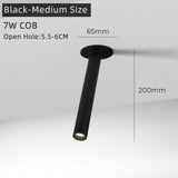Modern Recessed LED Ceiling Lamp Long Tube 7W COB Dimmable Downlight AC85-265V Rotatable Living Room Aisle Spot Lighting Fixture