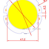 ALLCob 1pcs 5pcs 10pcs round COB chip DIY Light Source 100lm/w 60mm 42mm COB led Cold Warm Nature White for downlight