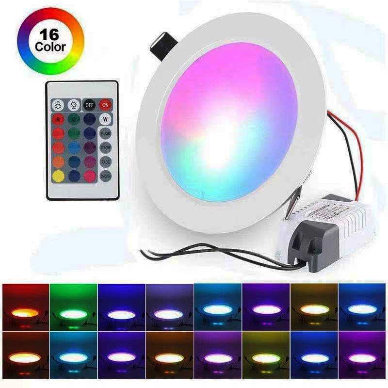 LED COLOR LIGHTS Embedded Panel Downlight Ceiling Spotlight Indoor Living Room Decoration RGB Lighting Atmosphere AC85V-240V