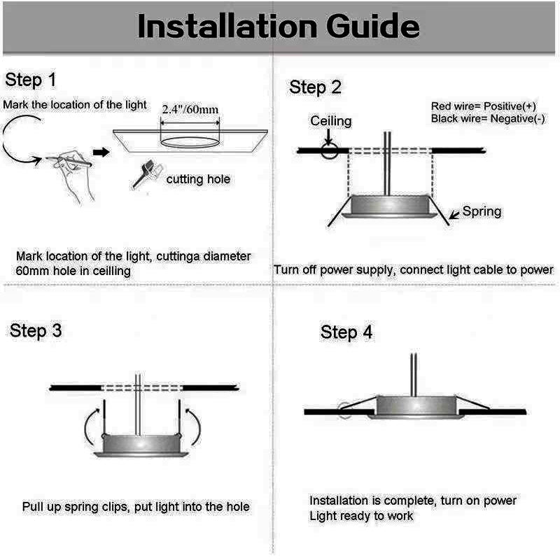 LED COLOR LIGHTS Embedded Panel Downlight Ceiling Spotlight Indoor Living Room Decoration RGB Lighting Atmosphere AC85V-240V