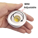 MINI downlights cob with Drivers AC85-265V Showcase Jewery Cabinet Lighting Black White Silver shell led cob downlight 10pcs/lot