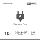 E27 LED Reflector Spotlight With 10W,2700K,850 Lumens (PAR30S/Non-Dimmable/Anti-Glare Led Light Bulb/Downlights)Quick Delivery