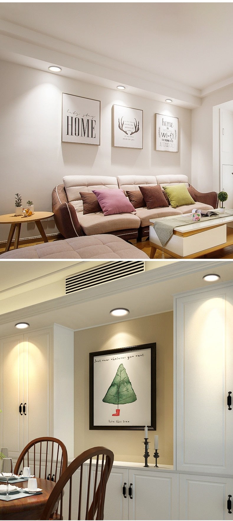Dimmable recesse round LED downlight lights COB ceiling spot lamp lights 9W 12W 15W 18W LED light indoor lighting led panel light