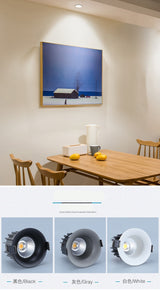 Dimmable recesse round LED downlight lights COB ceiling spot lamp lights 9W 12W 15W 18W LED light indoor lighting led panel light