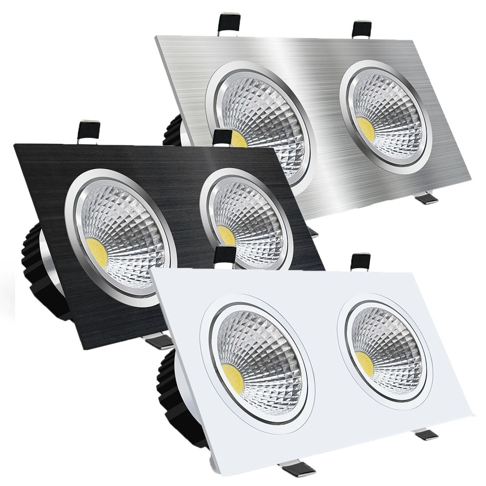 Square Dimmable Recessed LED Downlights 14W 18W 24W COB LED Ceiling Lamps AC85-265V LED Ceiling Spot Lights Indoor Lighting