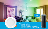 Tuya ZigBee RGBCW 2.5 Inch Recessed Retrofit Downlight  LED Dimmable Fixture Ceiling Light, Alexa Echo PlusHome Automation