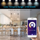 Benexmart Zigbee 3.0 LED Ceiling Light 3.5inch with Dual White Downlight Smart Round Spotlighting Tuya Smartthings Alexa Google