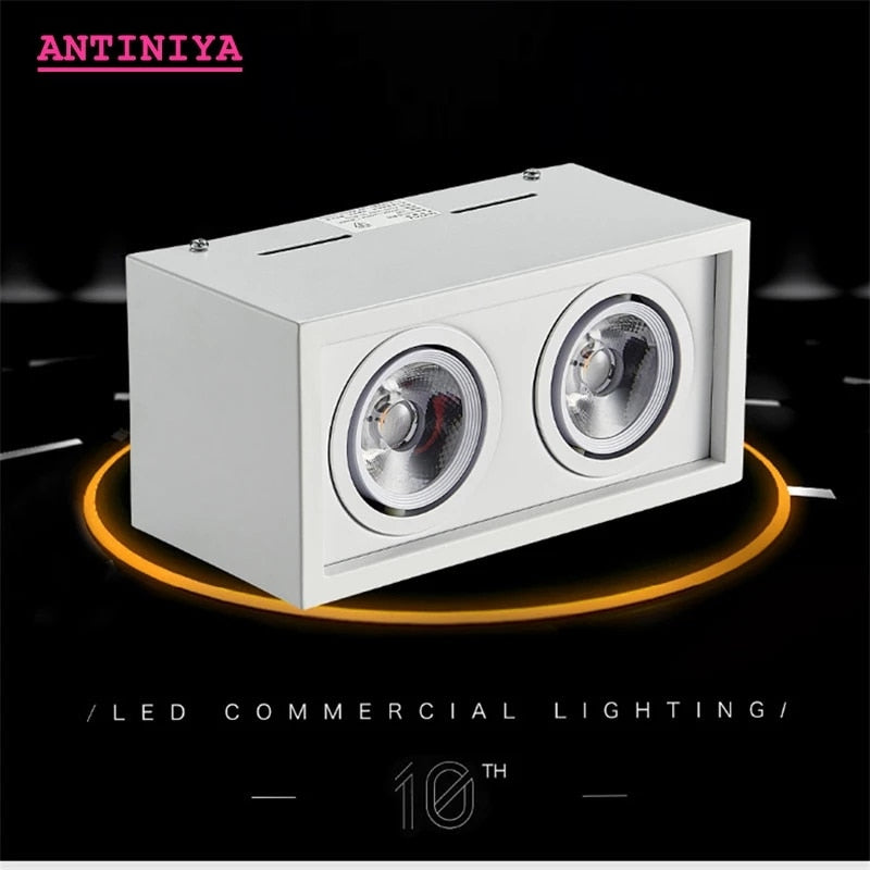 High-quality black and white bright decorative edge LED COB dimmable downlight ac85-265V 10W 20W LED ceiling spotlight