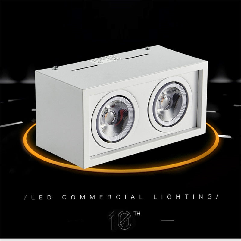 High-quality black and white bright decorative edge LED COB dimmable downlight ac85-265V 10W 20W LED ceiling spotlight