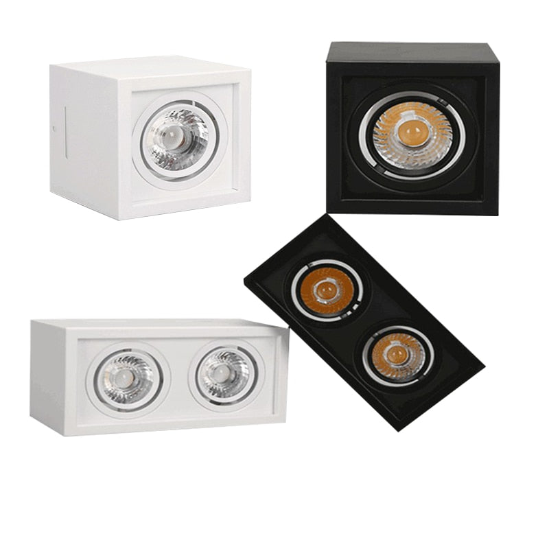 High-quality black and white bright decorative edge LED COB dimmable downlight ac85-265V 10W 20W LED ceiling spotlight