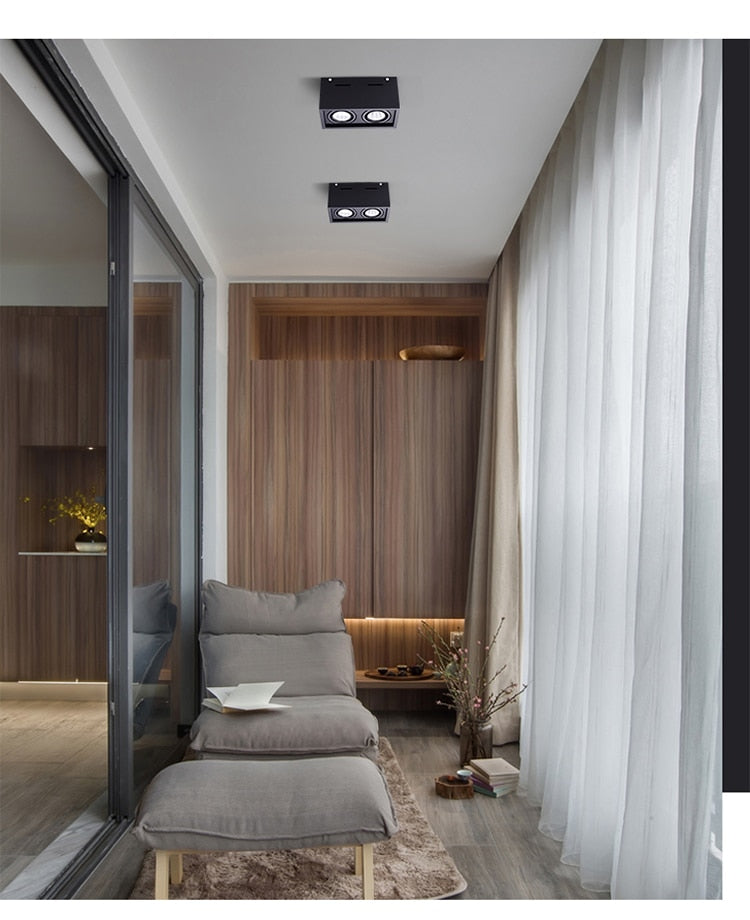 High-quality black and white bright decorative edge LED COB dimmable downlight ac85-265V 10W 20W LED ceiling spotlight