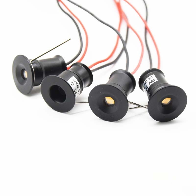 LED Downlight 1W 15mm 25mm 12V Mini Cabinet Stair Kitchen Ceiling Lighting Spot Deck Mirror Lamp DJ Sauna Boat Stage Spot Light