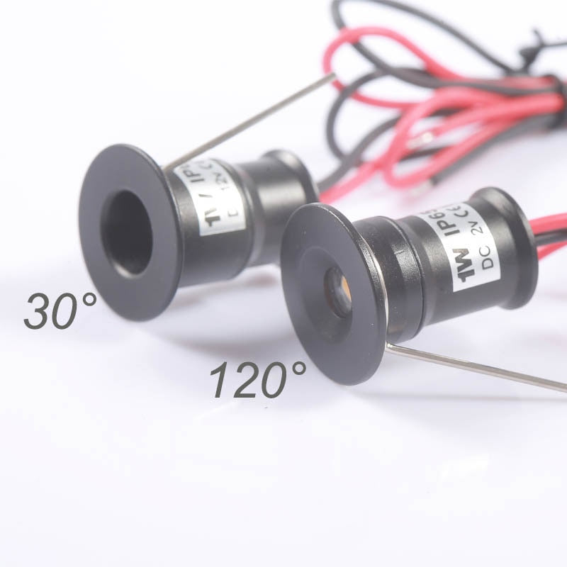 LED Downlight 1W 15mm 25mm 12V Mini Cabinet Stair Kitchen Ceiling Lighting Spot Deck Mirror Lamp DJ Sauna Boat Stage Spot Light