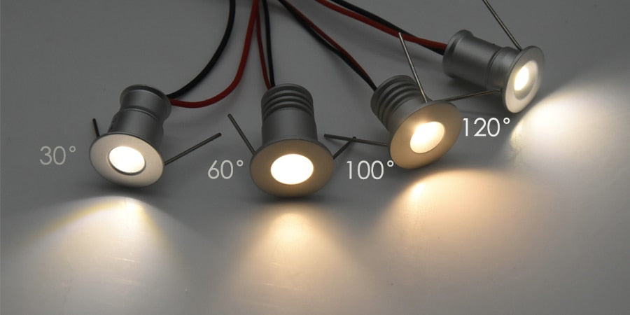 LED Downlight 1W 15mm 25mm 12V Mini Cabinet Stair Kitchen Ceiling Lighting Spot Deck Mirror Lamp DJ Sauna Boat Stage Spot Light