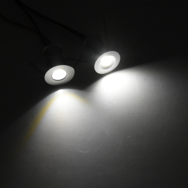 LED Downlight 1W 15mm 25mm 12V Mini Cabinet Stair Kitchen Ceiling Lighting Spot Deck Mirror Lamp DJ Sauna Boat Stage Spot Light
