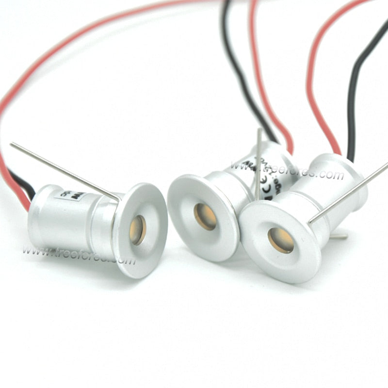 LED Downlight 1W 15mm 25mm 12V Mini Cabinet Stair Kitchen Ceiling Lighting Spot Deck Mirror Lamp DJ Sauna Boat Stage Spot Light