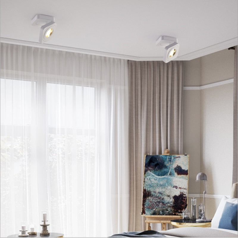 ACETIDE Led Ceiling Lamps Spot Light 360 Degree Rotation Downlights AC85-265V 7W -15W Folding COB LED Downlights Surface Mounted