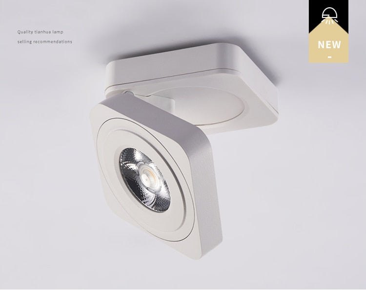 ACETIDE Led Ceiling Lamps Spot Light 360 Degree Rotation Downlights AC85-265V 7W -15W Folding COB LED Downlights Surface Mounted