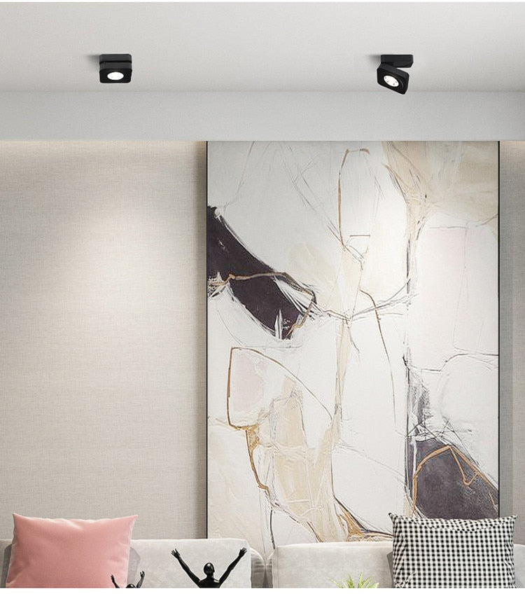 ACETIDE Led Ceiling Lamps Spot Light 360 Degree Rotation Downlights AC85-265V 7W -15W Folding COB LED Downlights Surface Mounted