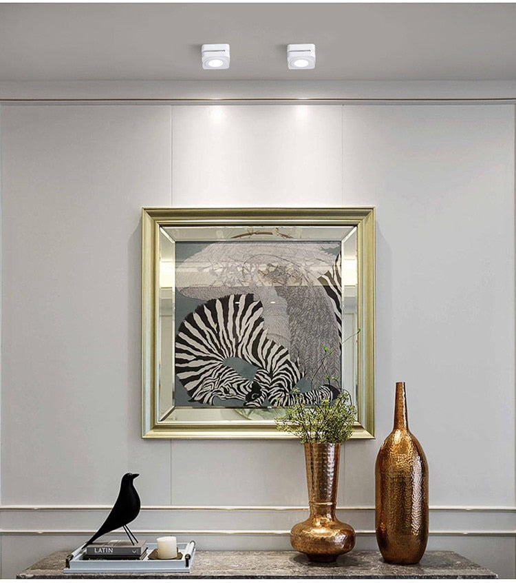 ACETIDE Led Ceiling Lamps Spot Light 360 Degree Rotation Downlights AC85-265V 7W -15W Folding COB LED Downlights Surface Mounted