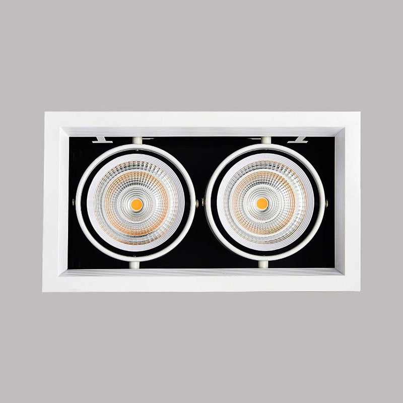 QIUBOSS Dimmable LED Downlights 220V for Living Room Recessed LED Ceiling Spotlights 20W COB Lighting Lights for Kitchen Bedroom