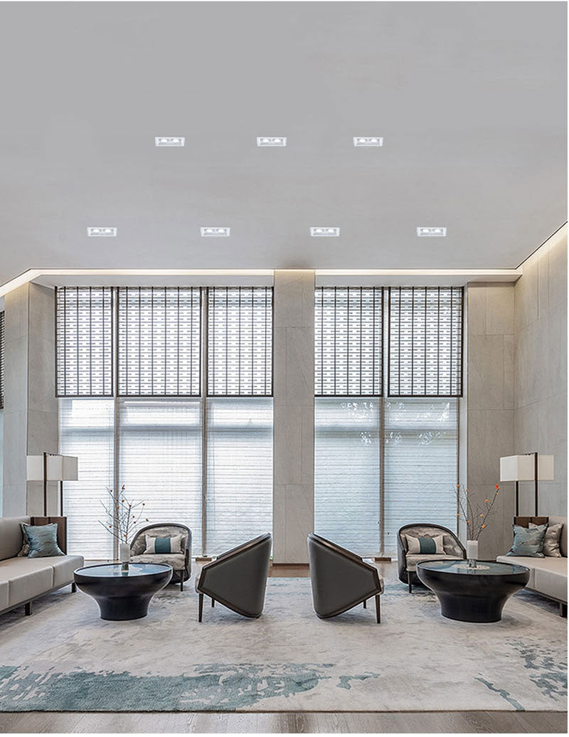 QIUBOSS Dimmable LED Downlights 220V for Living Room Recessed LED Ceiling Spotlights 20W COB Lighting Lights for Kitchen Bedroom