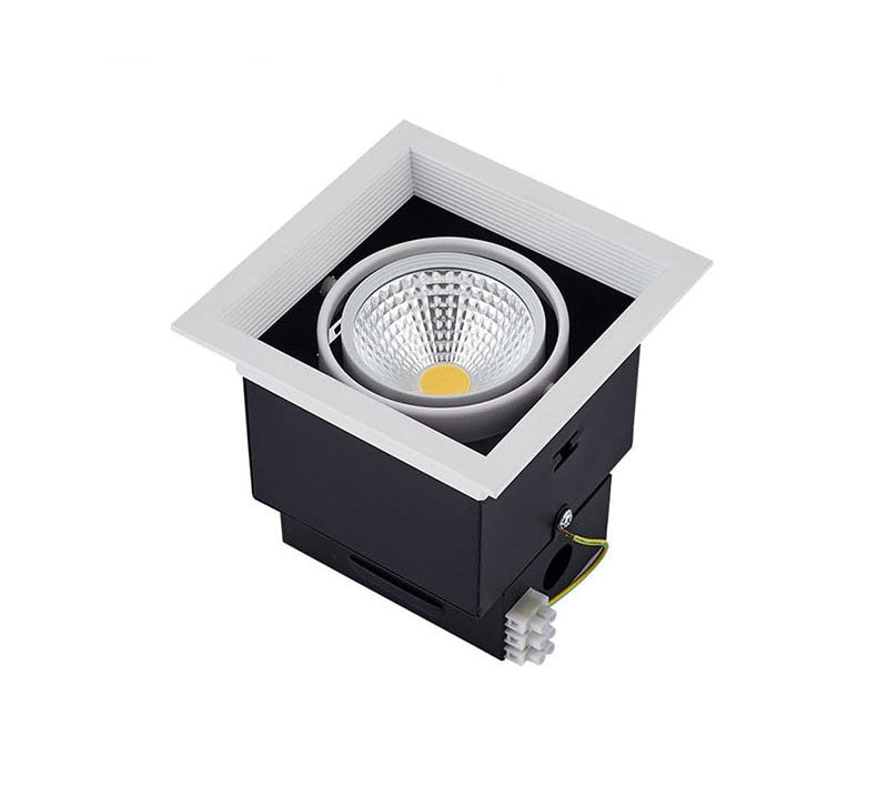 QIUBOSS Dimmable LED Downlights 220V for Living Room Recessed LED Ceiling Spotlights 20W COB Lighting Lights for Kitchen Bedroom