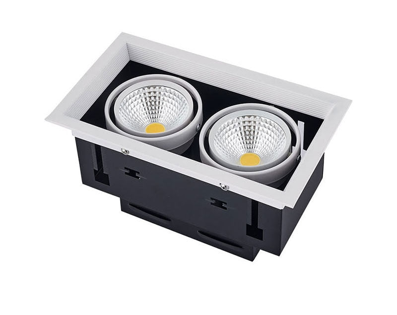 QIUBOSS Dimmable LED Downlights 220V for Living Room Recessed LED Ceiling Spotlights 20W COB Lighting Lights for Kitchen Bedroom