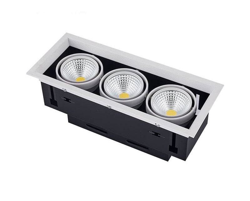 QIUBOSS Dimmable LED Downlights 220V for Living Room Recessed LED Ceiling Spotlights 20W COB Lighting Lights for Kitchen Bedroom