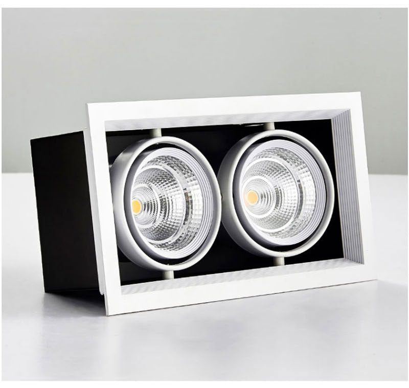 QIUBOSS Dimmable LED Downlights 220V for Living Room Recessed LED Ceiling Spotlights 20W COB Lighting Lights for Kitchen Bedroom